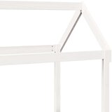  Dnevna postelja s klopjo in streho bela 80x200cm trdna borovina | Shoptok.si