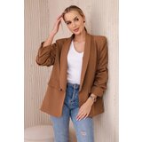 Kesi Elegant jacket with dark camel lapels Cene