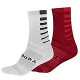 čarape coolmax stripe red-white l-xl - l-xl