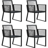  5-dijelni vrtni blagovaonski set od PVC ratana crni | shoptok.hr