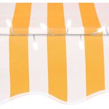 vidaXL tenda na ručno uvlačenje LED 350 cm bijelo-narančasta | shoptok.hr