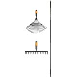 Fiskars grablje za listje + vrtne grablje + držalo l 156cm quikfit (1018794) Cene