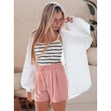 DStreet Spodenki damskie materiałowe SUMMER TRIP różowe | ePonuda.com
