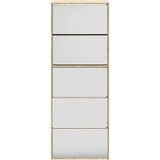Ormarić za cipele s 5 razina i ogledalom 63x17x169,5 cm hrast | shoptok.hr