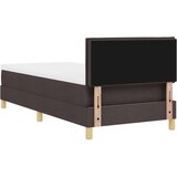 Box Spring Krevet s madracem i LED-om Tamnosmeđi 90x190 cm Tkanina | shoptok.hr