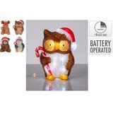  LED spoljašnja božićna dekoracija 32xLED/3xAA 24 cm IP44 sova | Eponuda.com