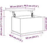vidaXL Stolić za kavu crni 60 x 44,5 x 45 cm od konstruiranog drva | shoptok.hr