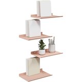  Ležeča polica 4 pcs Roza 30 x 18 x 2,5 cm Jeklo, (5000201276) | Shoptok.si