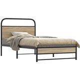  Posteljni okvir brez vzmetnice 107x203 cm dim. hrast inž. les, (21607993) Cene