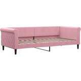  Dnevni krevet na razvlačenje ružičasti 90 x 200 cm baršunasti | shoptok.hr