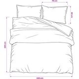  Set posteljine za poplun sivi 220 x 240 cm pamučni | shoptok.hr
