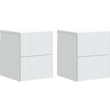  Noćni ormarić za montažu na zid 2 pcs Bijela 33 x 34 5 x 40 cm | shoptok.hr
