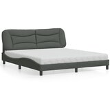 The Living Store Postelja z vzmetnico temno siva 180x200 cm blago - Postelja, (21660334) | Shoptok.si