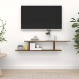 vidaXL zidna tv polica boja hrasta 125 x 18 x 23 cm konstruirano drvo Cijene
