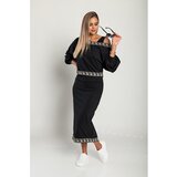 Fenzy Elegantni Komplet Široke Majice I Uske Suknje, Crni | shoptok.hr