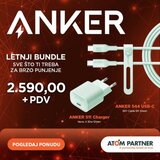 Anker 511 Charger Nano 4 30w Green + USB-C Cable Cene