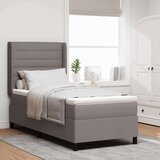  Postelja z vzmetnico z vzmetnico Taupe 80 x 200 cm blago, (5000126050) | Shoptok.si