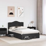  Konstrukcija postelje Črna 135 x 190 cm Konstruiran les, (5000102181) | Shoptok.si