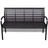 In Vrtna klupa 125 cm čelik i WPC crna | shoptok.hr