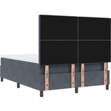 vidaXL vzmetnica z vzmetnico in klopjo temno siva 140x190 cm žamet | Shoptok.si