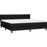  Box spring postelja z vzmetnico črn 200x200 cm blago, (20788834) | Shoptok.si