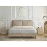 Bobochic Paris Bež oblazinjena oblazinjena zakonska postelja z letvenim dnom 160x200 cm Mara – | Shoptok.si