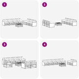  Set vanjskih sofa 8 pcs Prirodna i svjetlosiva 79 x 79 x 37 cm | shoptok.hr