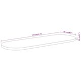 Stolna Mizna plošča 120x50x3,8 cm ovalna trdna bukovina, (21050388) | Shoptok.si