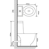 Keramička Keramična WC školjka pretok vode zadaj črna, (20766874) | Shoptok.si