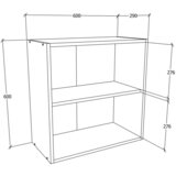 MID.YOU Kuhinjska Zgornja Omarica Esilo, Hrast, Bela | Shoptok.si