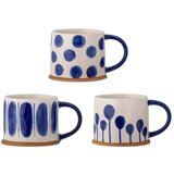 Bloomingville Bijele/plave šalice u setu 3 kom od kamenine 450 ml Linora – | shoptok.hr