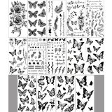 INF Vodoodporne začasne nalepke za tattoo 14-delne Metulj, (21535142) | Shoptok.si
