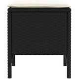 Vrtni otoman 2 Komad Crna i Krema 38 x 38 x 45 cm PE ratan | shoptok.hr