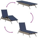  Ležaljka s jastukom, siva, poli ratan | shoptok.hr