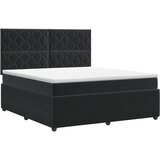  Boxspring krevet s madracem Crna 160 x 200 cm Baršun | shoptok.hr