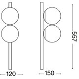 Ideal lux - led plafonska svetiljka binomio 2xG9/3W/230V crna | Eponuda.com