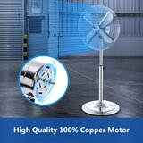 Aigostar Ventilator na stalku 50W/230V 44,8 cm hrom | Eponuda.com
