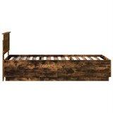  Krevetna konstrukcija S LED lampica Dimljeni hrast 70 x 190 cm | shoptok.hr