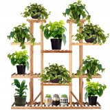 springos drveni stalak za cvijeće za 15 posuda, 6 razina | shoptok.hr