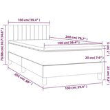  Box spring s madracem LED tamnoplavi 100x200 cm baršun | shoptok.hr
