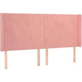  Posteljno vzglavje roza 163x16x118/128 cm žamet, (20951637) | Shoptok.si