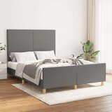  Okvir za krevet s uzglavljem tamnosivi 140x200 cm od tkanine Cijene