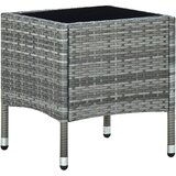 The Living Store Vrtna miza siva 40x40x45 cm poli ratan - Vrtna Miza, (21475107) Cene