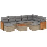  10-dijelni set vrtnih sofa s jastucima bež od poliratana | shoptok.hr