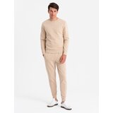 Ombre BASIC men&#039;s cotton sweatshirt set unbuttoned sweatshirt + joggers cene