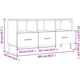 TV ormarić boja betona 102 x 36 x 50 cm od konstruiranog drva | shoptok.hr