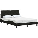 vidaXL Krevet s madracem crni 120 x 200 cm od tkanine | shoptok.hr