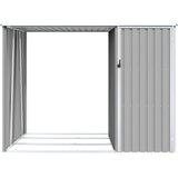  Vrtno spremište za drva sivo 245 x 98 x 159 cm pocinčani čelik | Eponuda.com