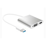 Optimus Konverter Adapter (0.2m, USB A 3.0 na HDMI + VGA ženski, bijeli) Cijene