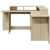 vidaXL Radni stol s LED svjetlima 152x152x91 cm konstruirano drvo | shoptok.hr